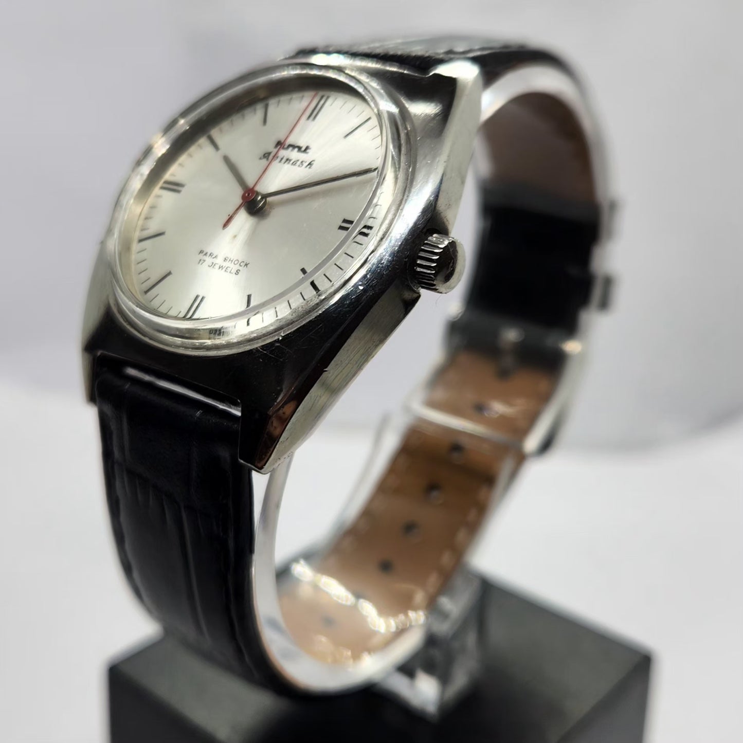 Vintage Original HMT Avinash Hand Winding 17 Jewels Silver Face Men's Wrist Watch HM02