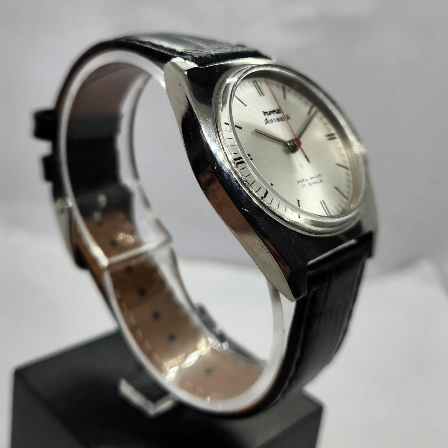 Vintage Original HMT Avinash Hand Winding 17 Jewels Silver Face Men's Wrist Watch HM02