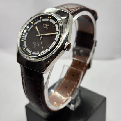 Vintage Original HMT Chetak Hand Winding 17 Jewels Brown Face Men's Wrist Watch HM03