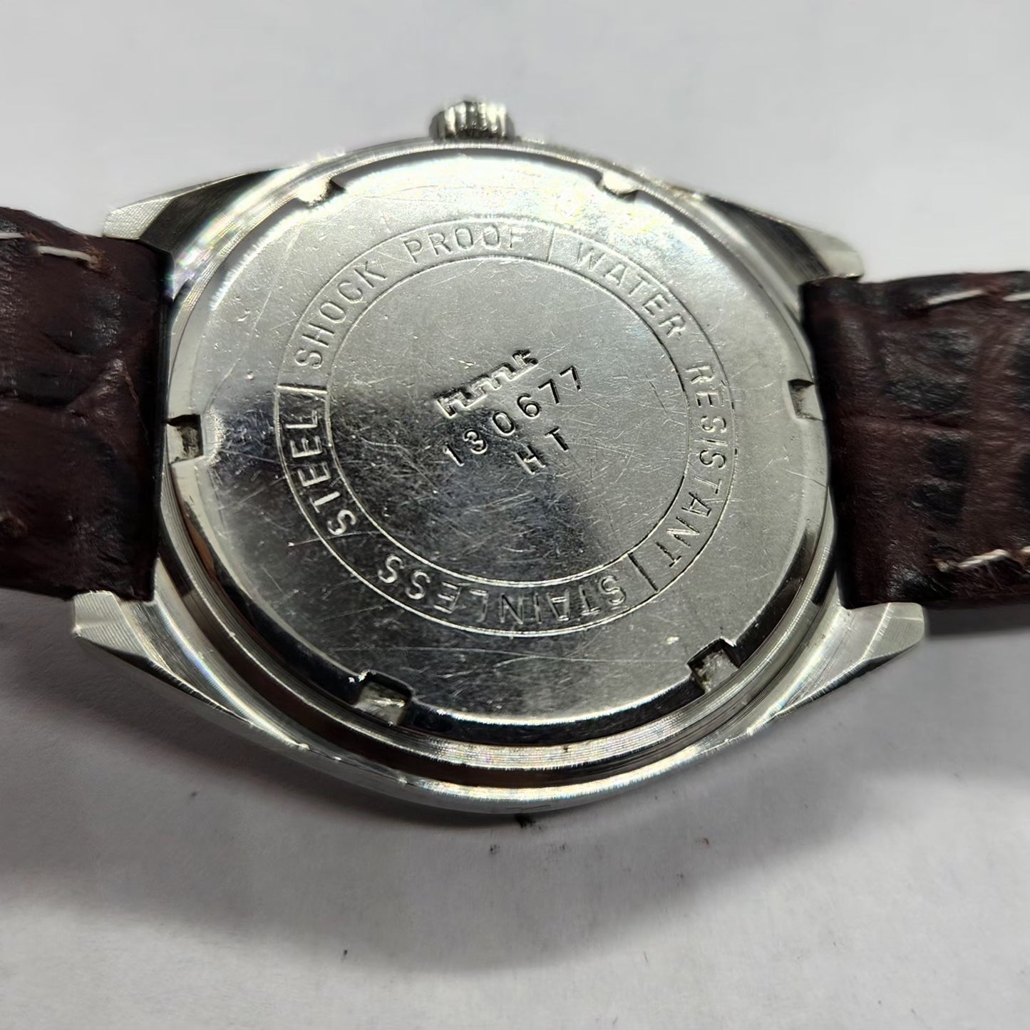 Vintage Original HMT Chetak Hand Winding 17 Jewels Brown Face Men's Wrist Watch HM03