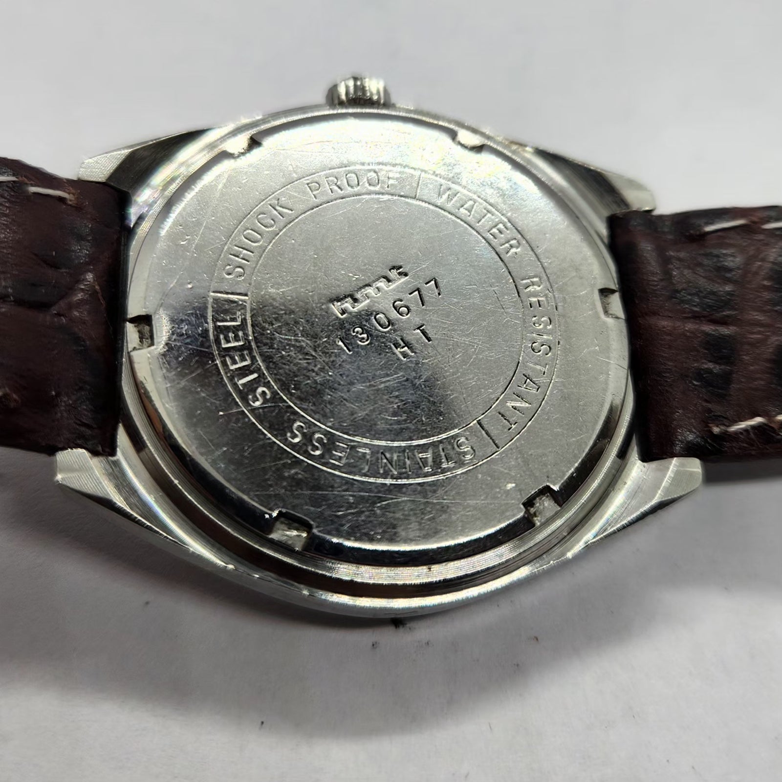 Vintage Original HMT Chetak Hand Winding 17 Jewels Brown Face Men's Wrist Watch HM03