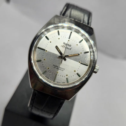 Vintage Original HMT Akarsh Hand Winding 17 Jewels Silver Face Men's Wrist Watch HM04