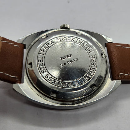Vintage Original HMT Kohinoor Hand Winding 17 Jewels Black Face Men's Wrist Watch HM06