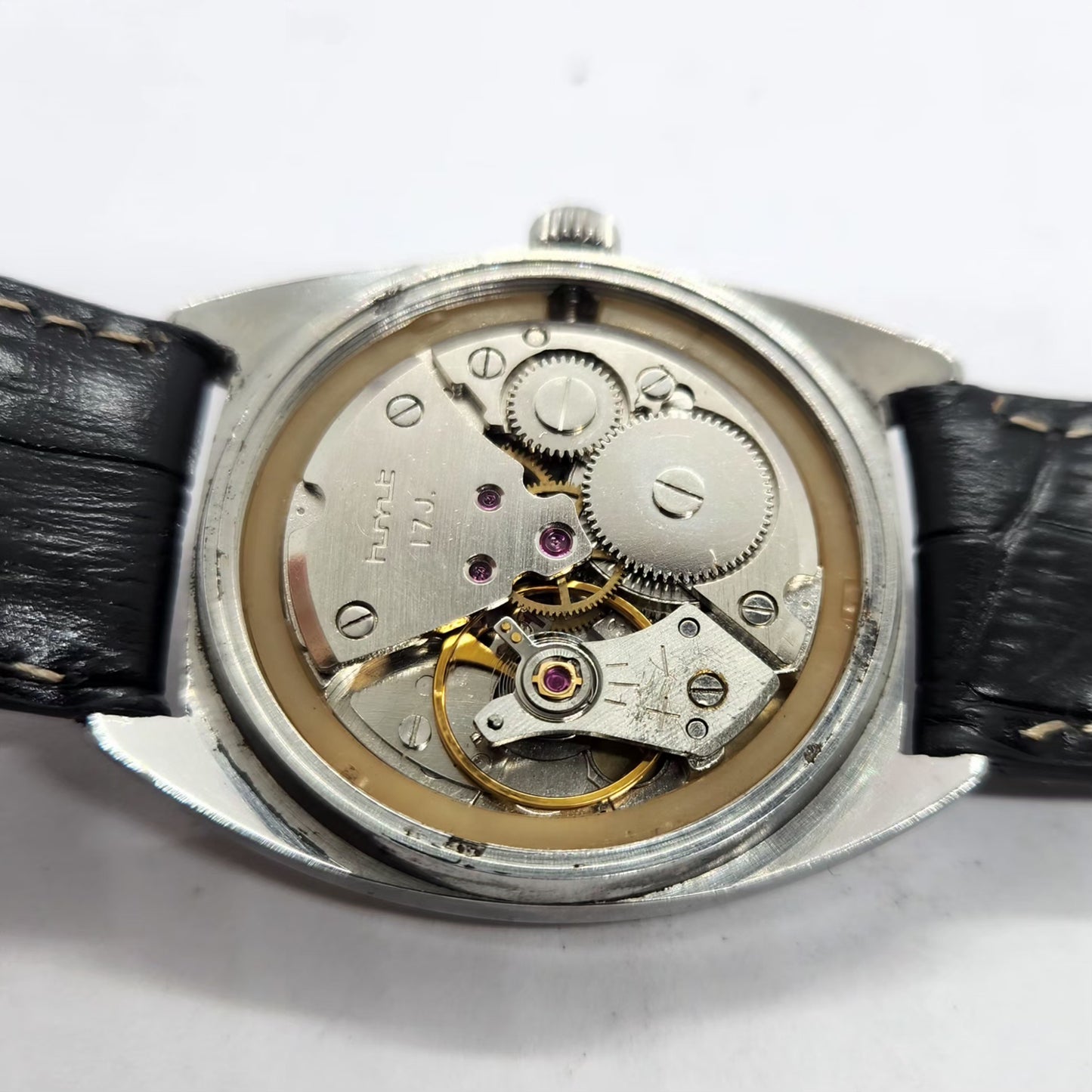 Vintage Original HMT Vijay Hand Winding 17 Jewels Gold Face Men's Wrist Watch HM08