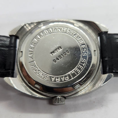 Vintage Original HMT Kohinoor Hand Winding 17 Jewels Black Face Men's Wrist Watch HM10