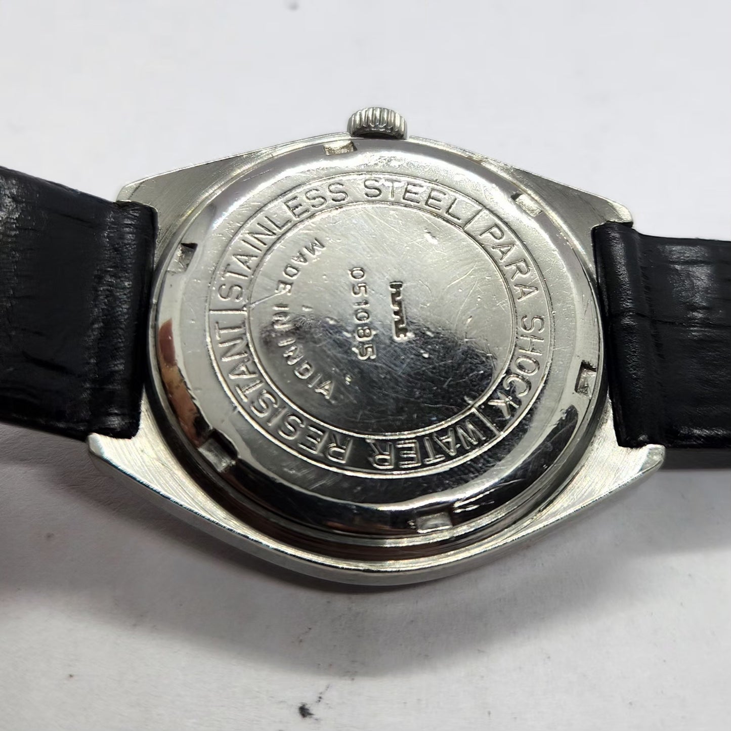 Vintage Original HMT Chirag Hand Winding 17 Jewels Brown Face Men's Wrist Watch HM11