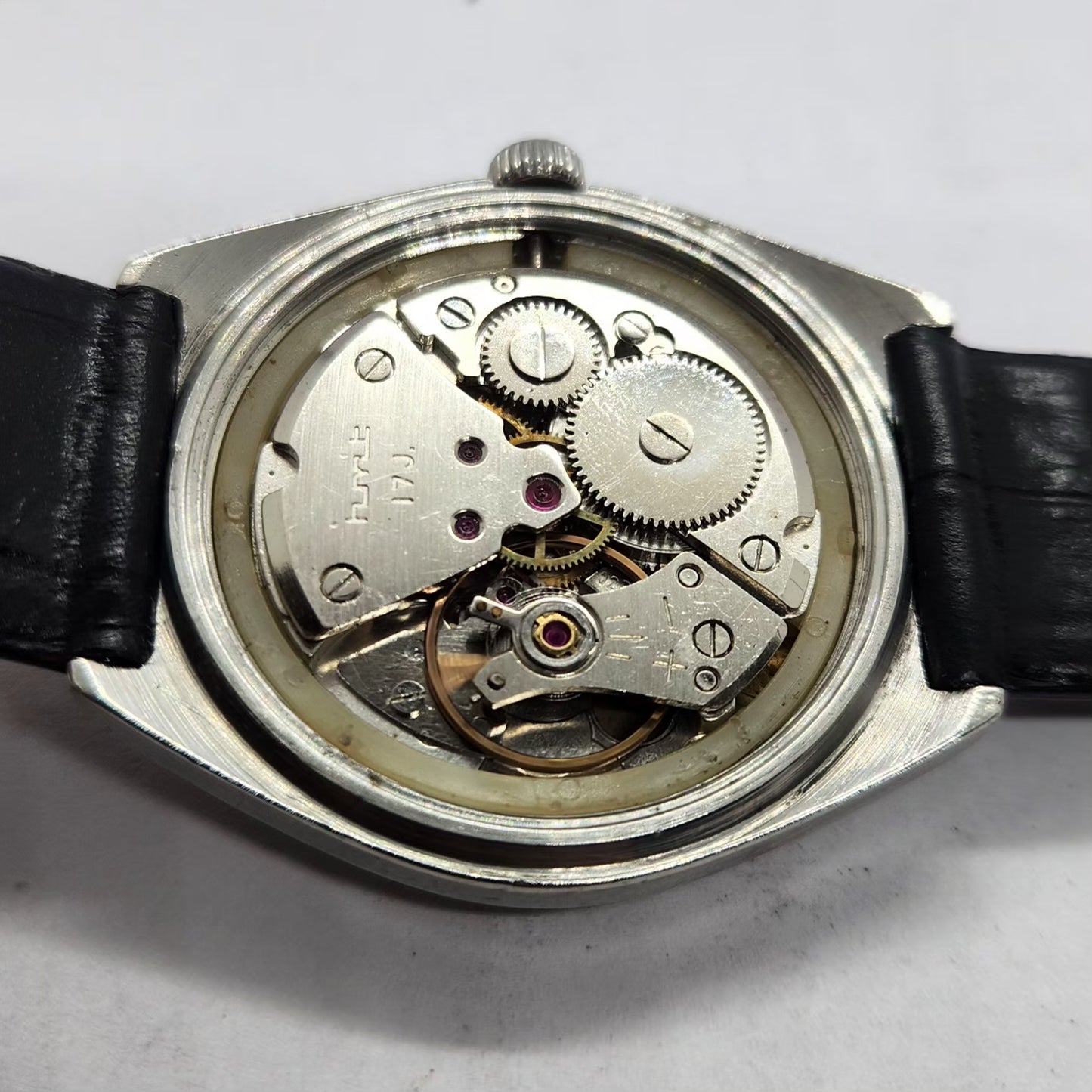 Vintage Original HMT Chirag Hand Winding 17 Jewels Brown Face Men's Wrist Watch HM11
