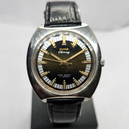 Vintage Original HMT Chirag Hand Winding 17 Jewels Silver Face Men's Wrist Watch HM12