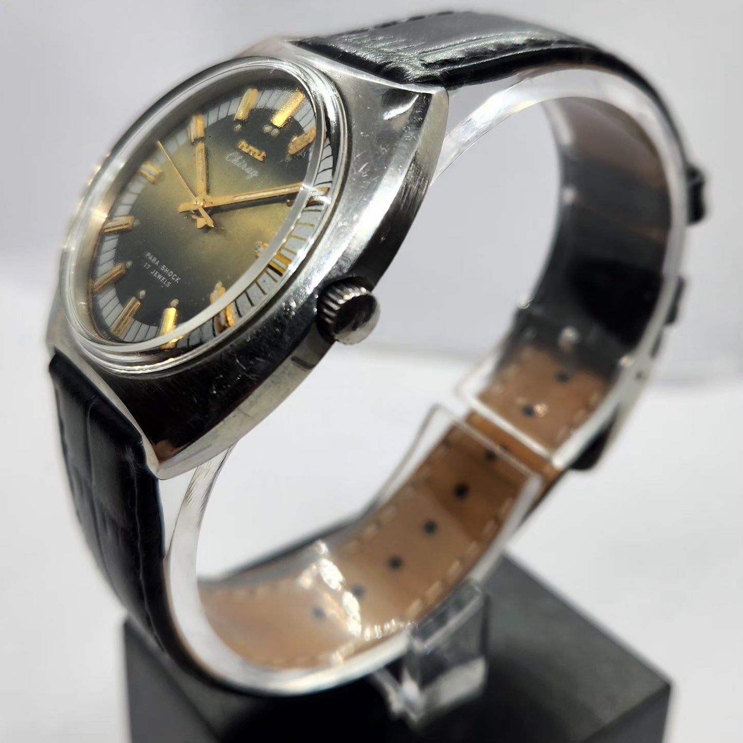 Vintage Original HMT Chirag Hand Winding 17 Jewels Silver Face Men's Wrist Watch HM12