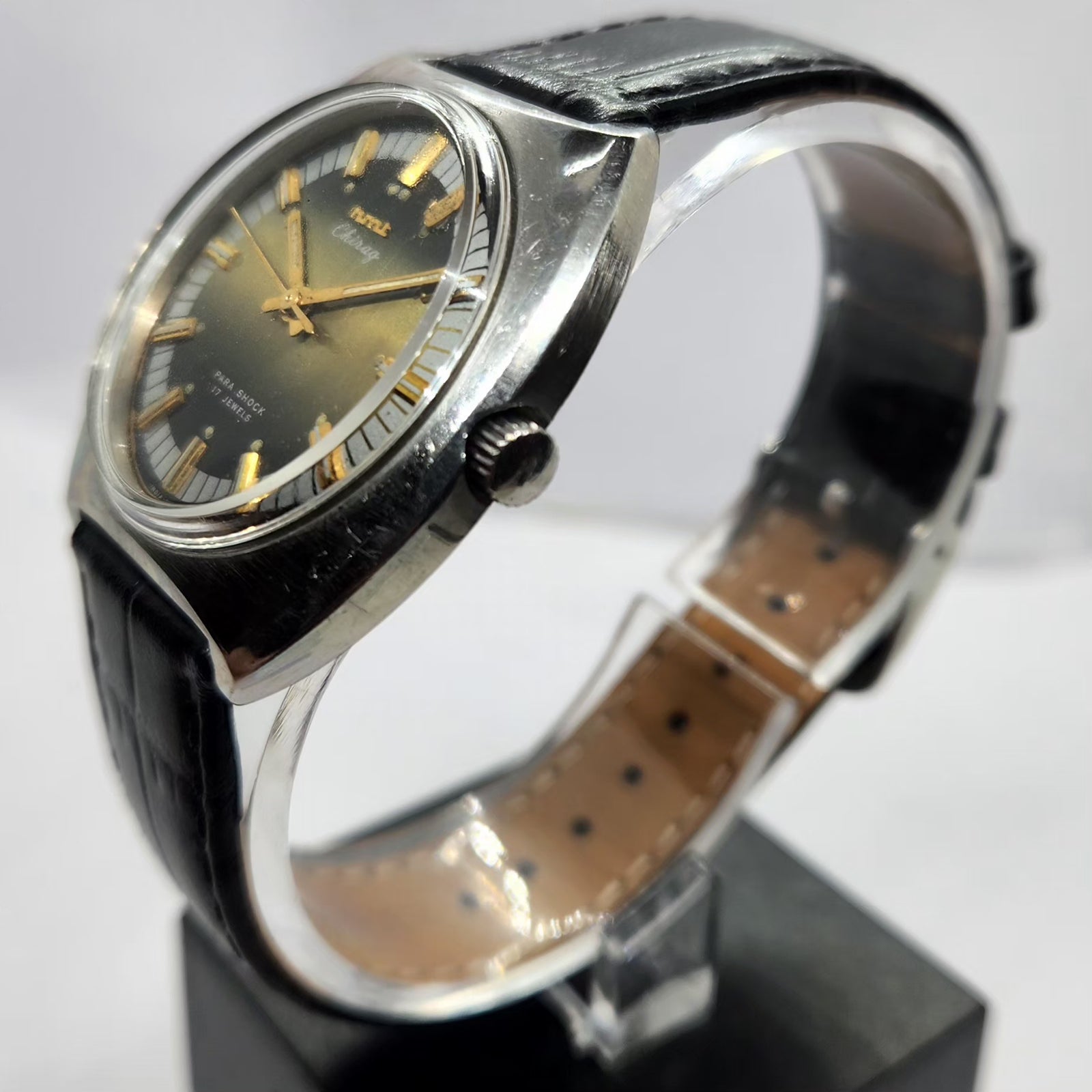 Vintage Original HMT Chirag Hand Winding 17 Jewels Silver Face Men's Wrist Watch HM12