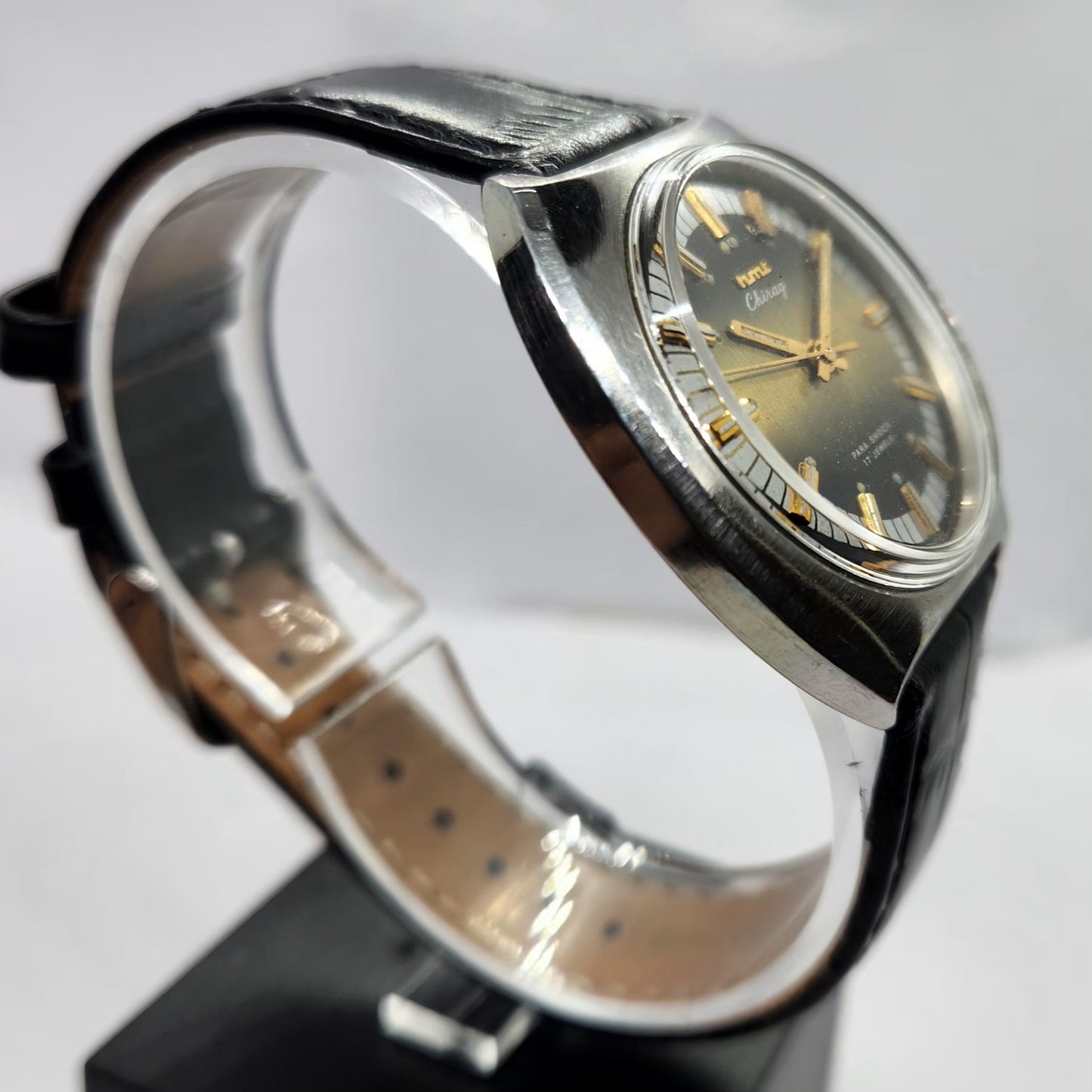 Vintage Original HMT Chirag Hand Winding 17 Jewels Silver Face Men's Wrist Watch HM12
