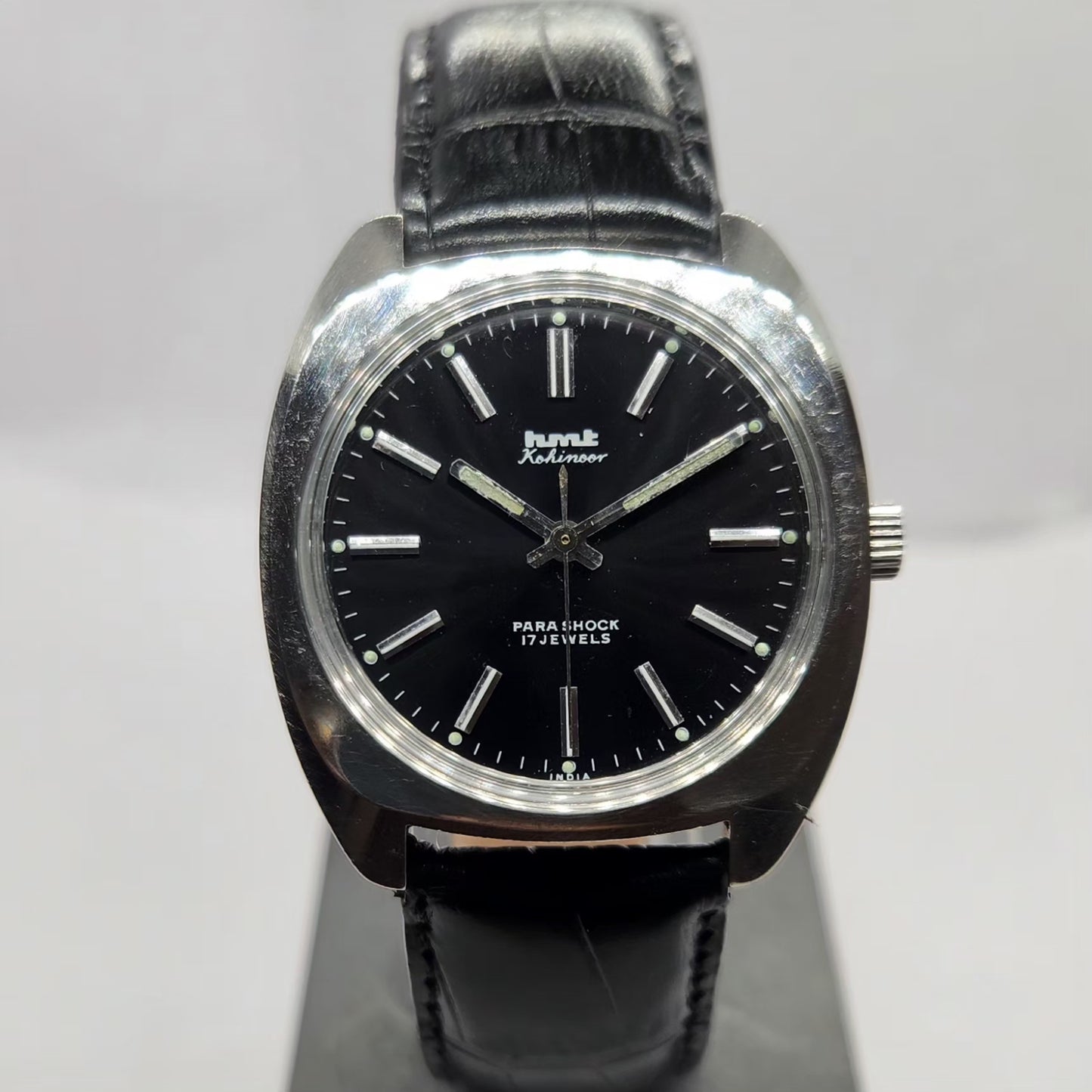 Vintage Original HMT Kohinoor Hand Winding 17 Jewels Silver Face Men's Wrist Watch HM13