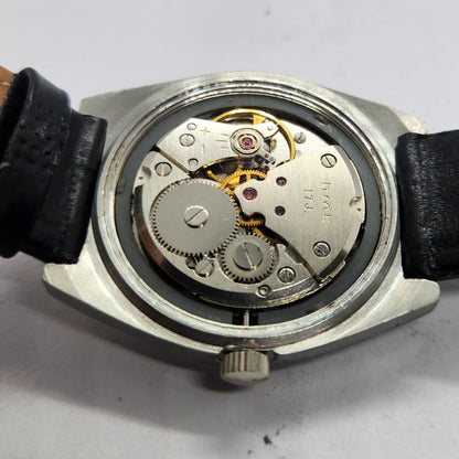 Vintage Original HMT Rohit Hand Winding 17 Jewels Black Face Men's Wrist Watch HM18