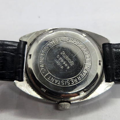 Vintage Original HMT Ashok Hand Winding 17 Jewels Black Face Men's Wrist Watch HM20