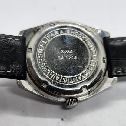 Vintage Original HMT Chirag Hand Winding 17 Jewels Brown Face Men's Wrist Watch HM21