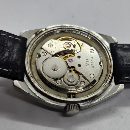 Vintage Original HMT Chirag Hand Winding 17 Jewels Brown Face Men's Wrist Watch HM21