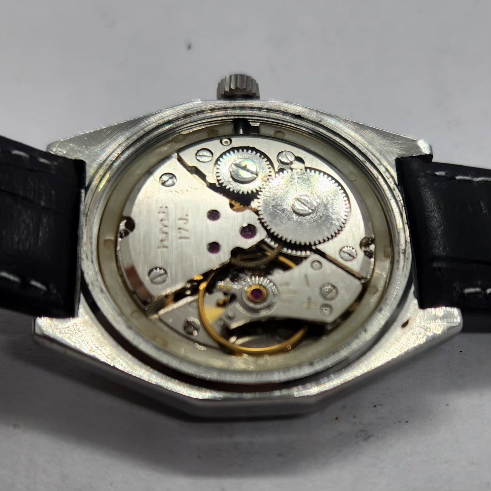Vintage Original HMT Chetak Hand Winding 17 Jewels Silver Face Men's Wrist Watch HM23