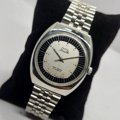 Vintage Original HMT Sarathi Hand Winding 17 Jewels Silver Face Men's Wrist Watch HM25