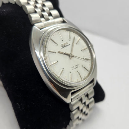 Vintage Original HMT Kohinoor Hand Winding 17 Jewels White Face Men's Wrist Watch HM27