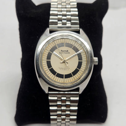 Vintage Original HMT Avinash Hand Winding 17 Jewels Cream Face Men's Wrist Watch HM28