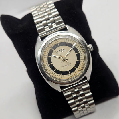 Vintage Original HMT Avinash Hand Winding 17 Jewels Cream Face Men's Wrist Watch HM28