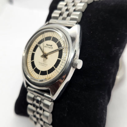 Vintage Original HMT Avinash Hand Winding 17 Jewels Cream Face Men's Wrist Watch HM28