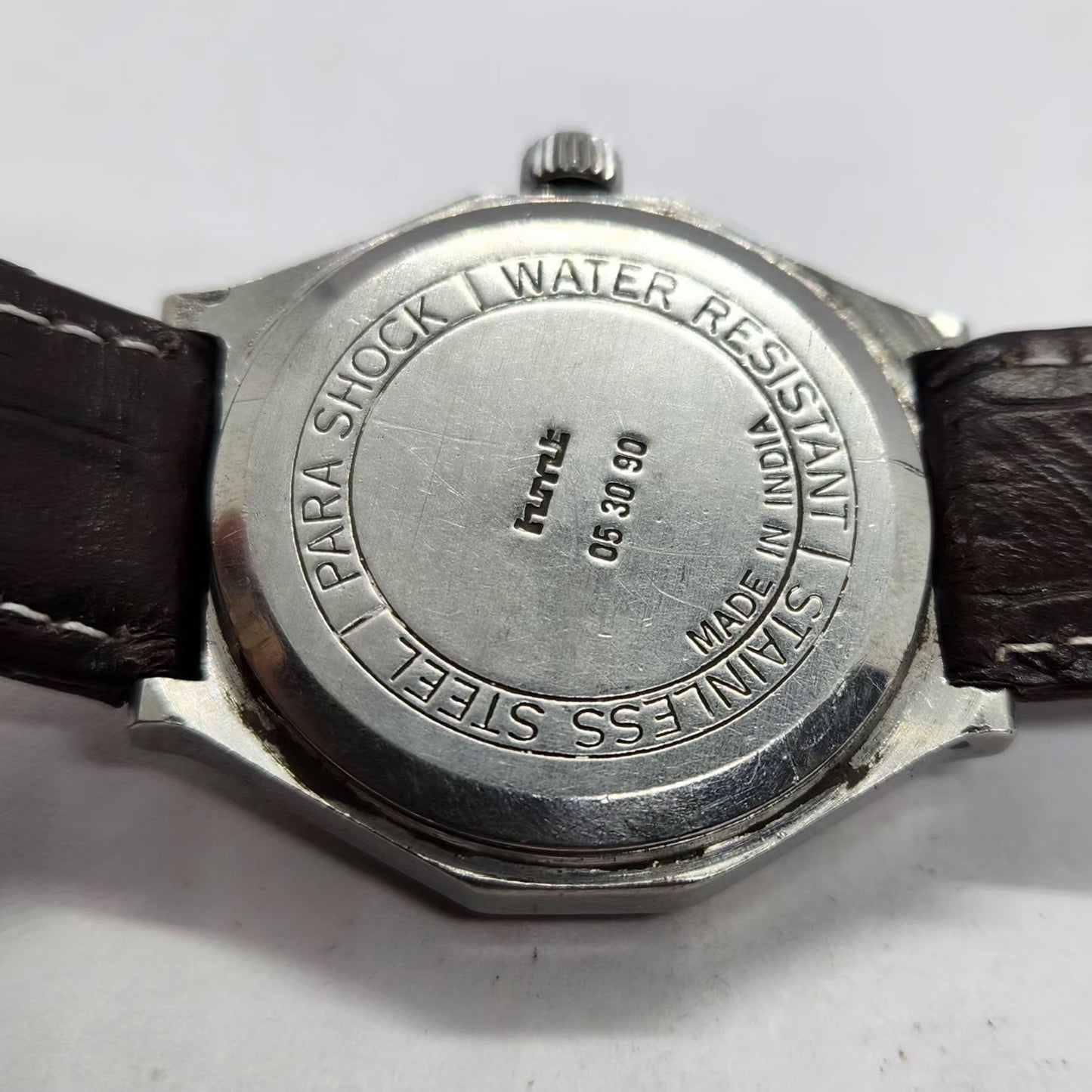 Vintage Original HMT Natraj Hand Winding 17 Jewels Brown Face Men's Wrist Watch HM31