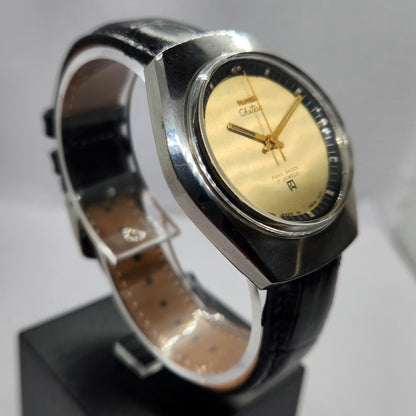 Vintage Original HMT Chetak Hand Winding 17 Jewels Gold Face Men's Wrist Watch HM32