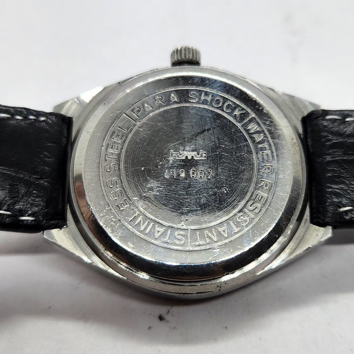 Vintage Original HMT Maurya Hand Winding 17 Jewels Gold Face Men's Wrist Watch HM33