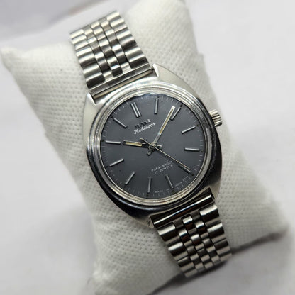 Vintage Original HMT Kohinoor Hand Winding 17 Jewels Grey Face Men's Wrist Watch HM35