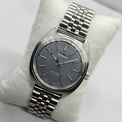 Vintage Original HMT Kohinoor Hand Winding 17 Jewels Grey Face Men's Wrist Watch HM35