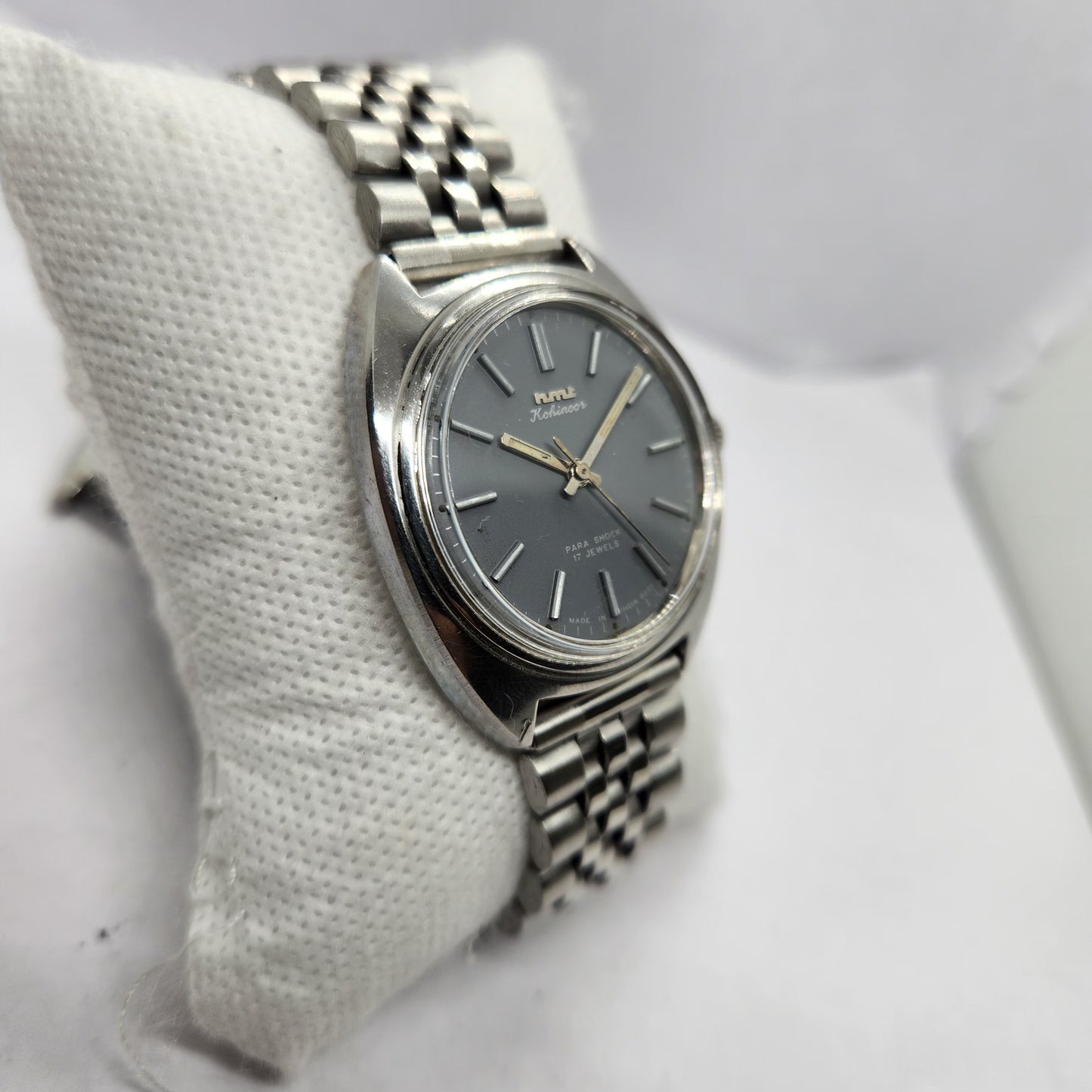 Vintage Original HMT Kohinoor Hand Winding 17 Jewels Grey Face Men's Wrist Watch HM35