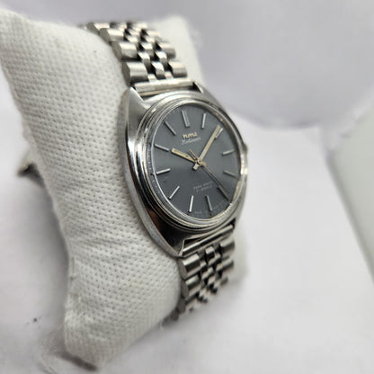 Vintage Original HMT Kohinoor Hand Winding 17 Jewels Grey Face Men's Wrist Watch HM35