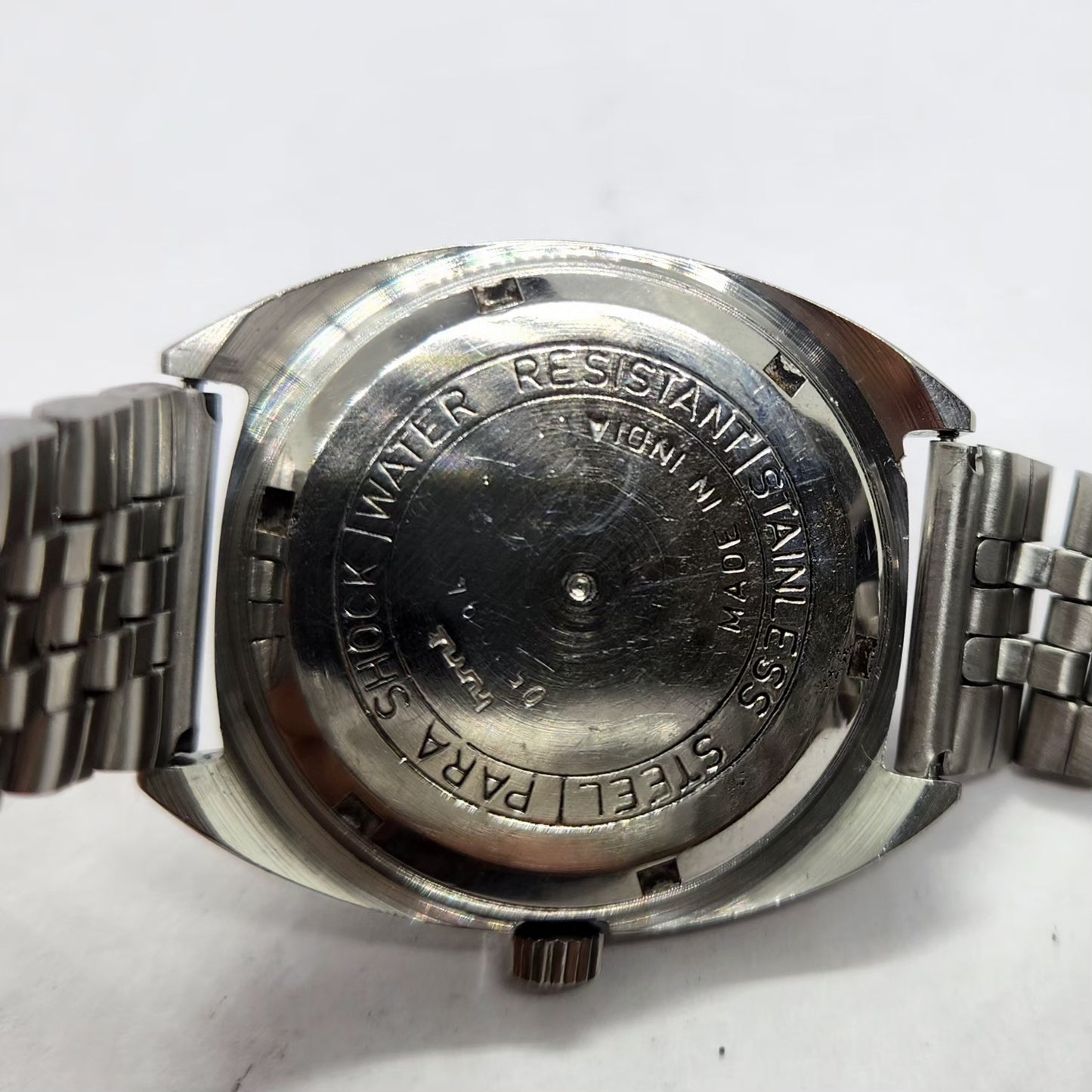 Vintage Original HMT Kohinoor Hand Winding 17 Jewels Grey Face Men's Wrist Watch HM35
