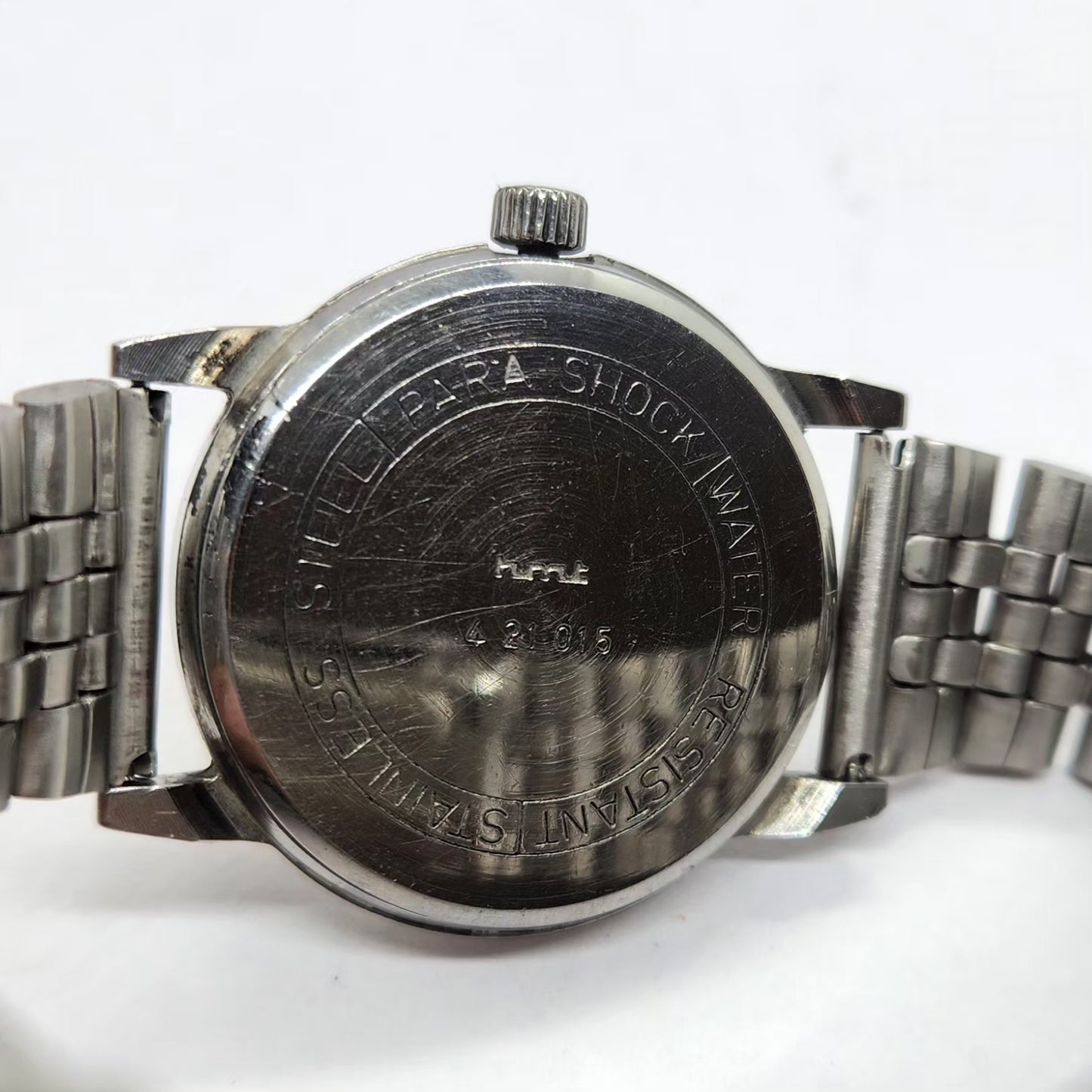 Vintage Original HMT Akash Hand Winding 17 Jewels Gold Face Men's Wrist Watch HM36