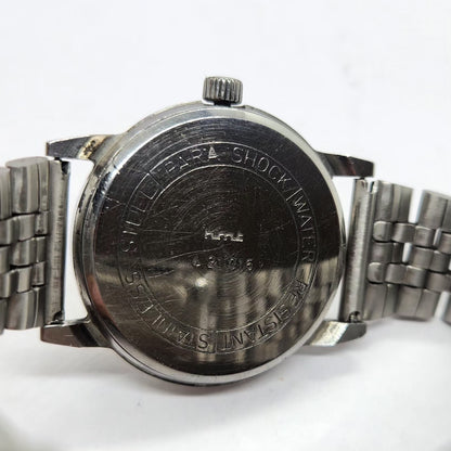 Vintage Original HMT Akash Hand Winding 17 Jewels Gold Face Men's Wrist Watch HM36