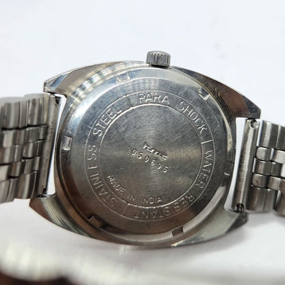 Vintage Original HMT Kohinoor Hand Winding 17 Jewels Off white Face Men's Wrist Watch HM37