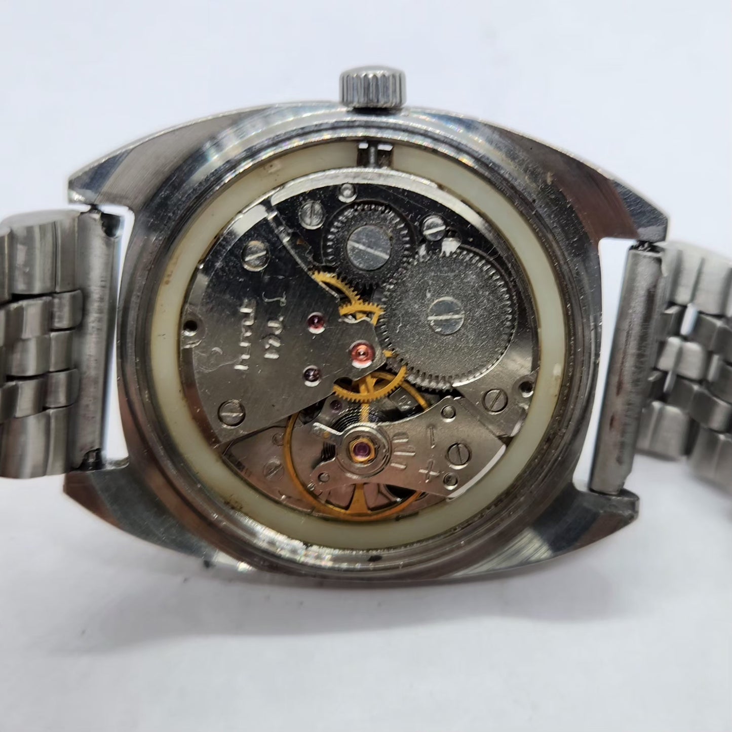 Vintage Original HMT Kohinoor Hand Winding 17 Jewels Off white Face Men's Wrist Watch HM37