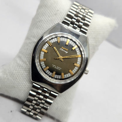 Vintage Original HMT Chirag Hand Winding 17 Jewels Brown Face Men's Wrist Watch HM38