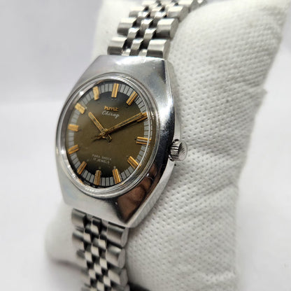 Vintage Original HMT Chirag Hand Winding 17 Jewels Brown Face Men's Wrist Watch HM38