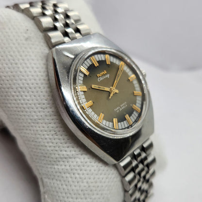 Vintage Original HMT Chirag Hand Winding 17 Jewels Brown Face Men's Wrist Watch HM38