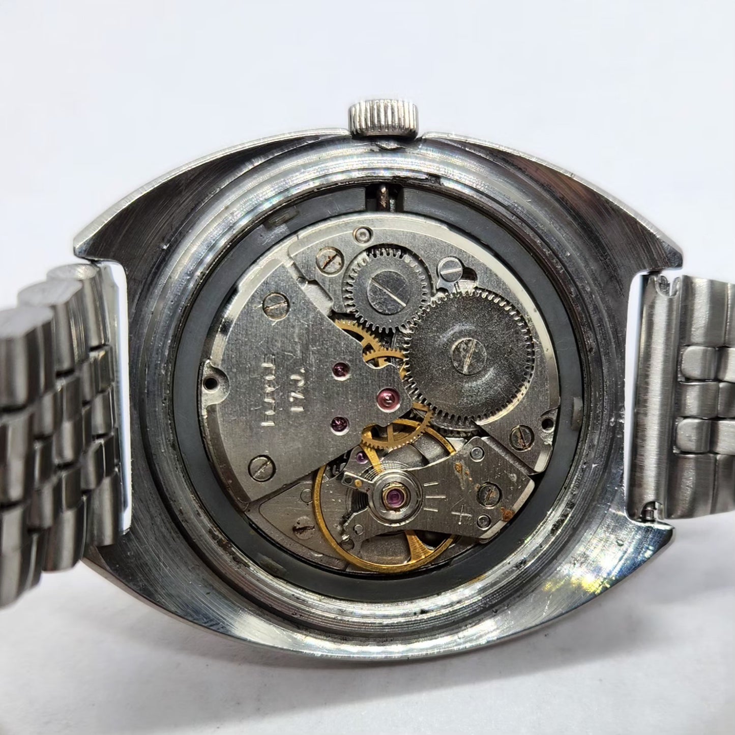 Vintage Original HMT Kohinoor Hand Winding 17 Jewels Black Face Men's Wrist Watch HM40