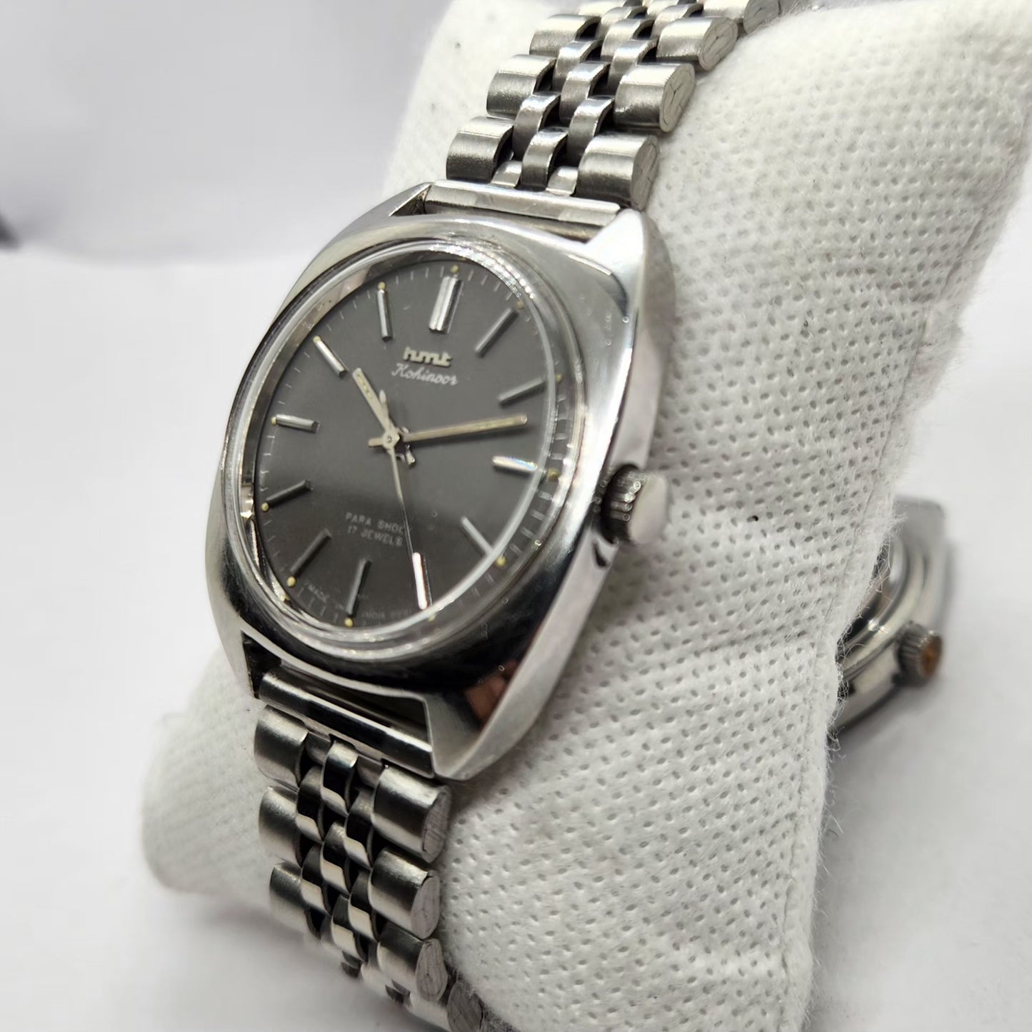 Vintage Original HMT Kohinoor Hand Winding 17 Jewels Grey Face Men's Wrist Watch HM42