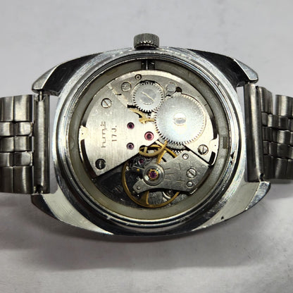 Vintage Original HMT Kohinoor Hand Winding 17 Jewels Grey Face Men's Wrist Watch HM42