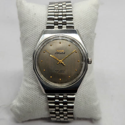 Vintage Original HMT Abhishek Hand Winding 17 Jewels Grey Face Men's Wrist Watch HM43