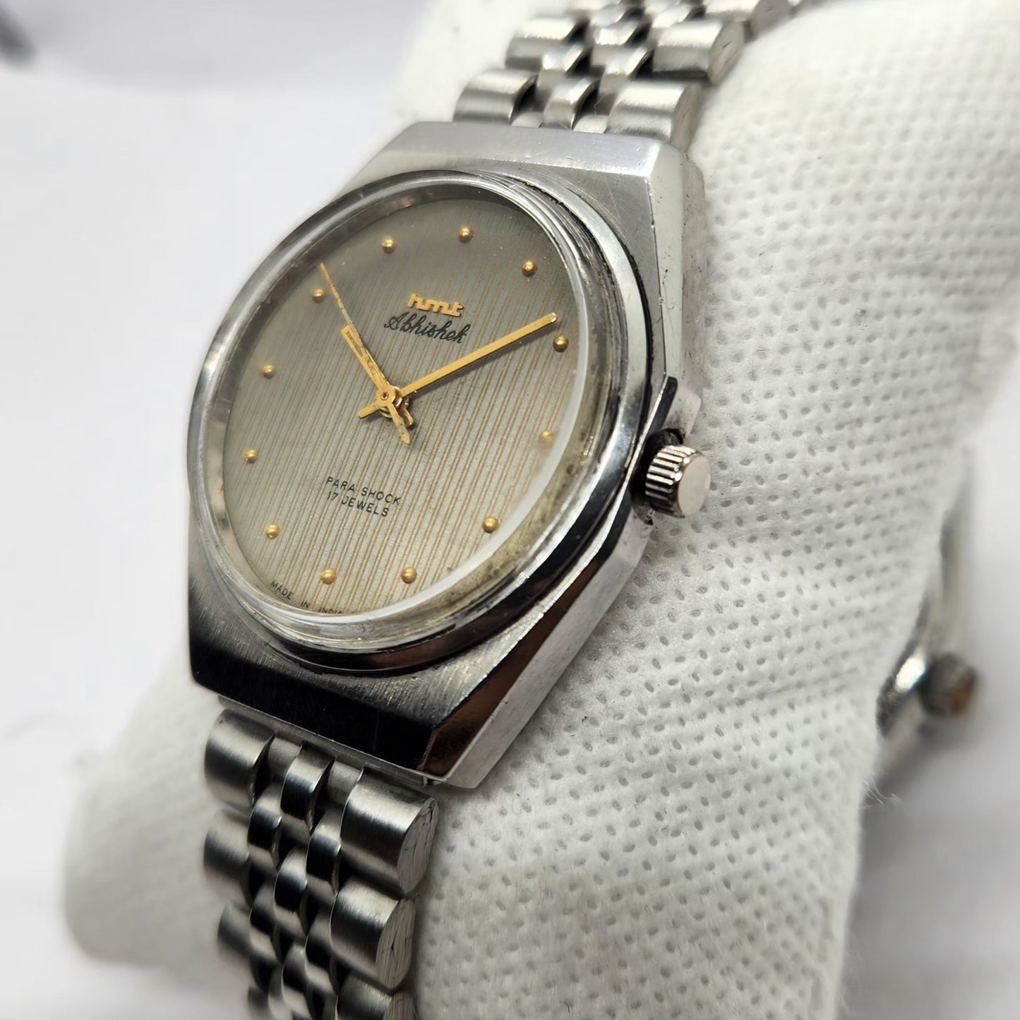 Vintage Original HMT Abhishek Hand Winding 17 Jewels Grey Face Men's Wrist Watch HM43