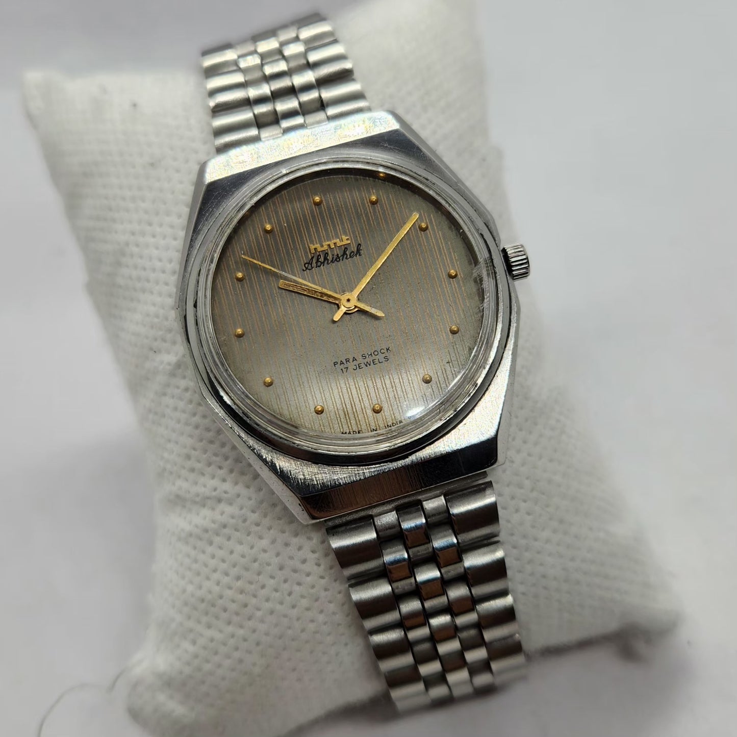 Vintage Original HMT Abhishek Hand Winding 17 Jewels Grey Face Men's Wrist Watch HM43