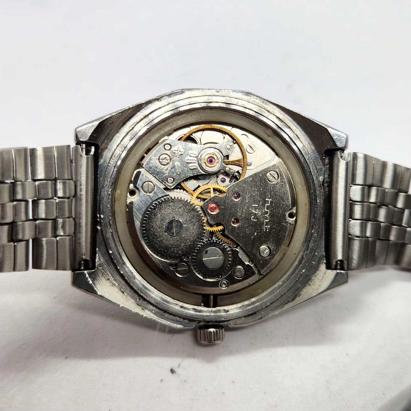 Vintage Original HMT Abhishek Hand Winding 17 Jewels Grey Face Men's Wrist Watch HM43