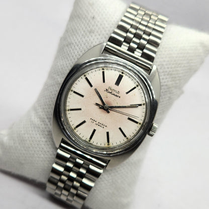 Vintage Original HMT Kohinoor Hand Winding 17 Jewels Off White Face Men's Wrist Watch HM46