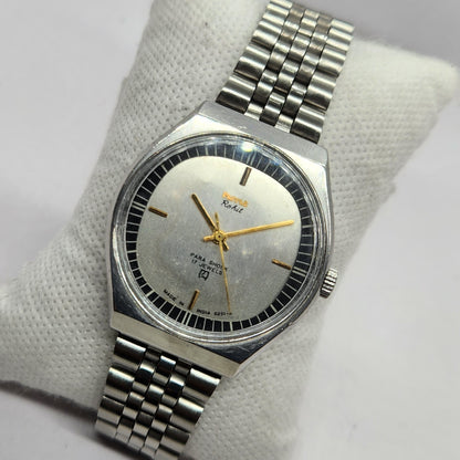 Vintage Original HMT Rohit Hand Winding 17 Jewels Silver Face Men's Wrist Watch HM47